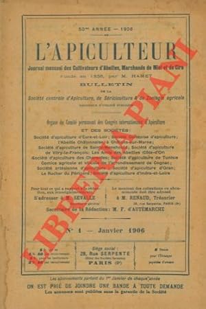 L'apiculteur. Bulletin mensuel de la Société centrale d'apiculture.