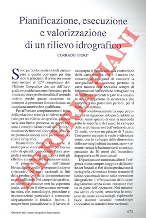 Pianificazione, esecuzione e valorizzazione di un rilievo idrografico.