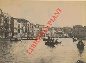 Venezia. Canal Grande con gondole - Canal Grande con Palazzo Ducale, Campanile, ecc.