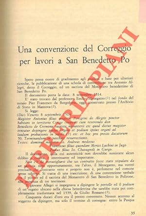 Una convenzione del Correggio per lavori a San Benedetto Po.