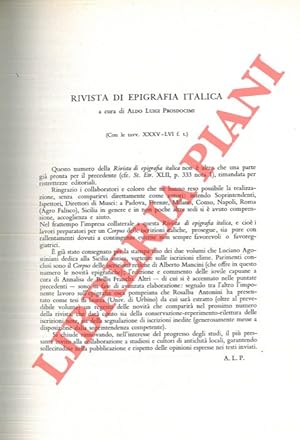 Rivista di epigrafia italica.