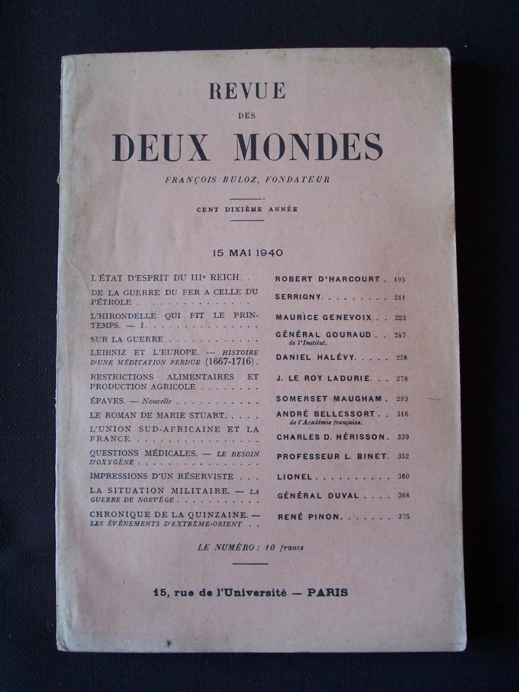Revue des deux mondes - 15 Mai 1940: Bon Couverture souple (1940 ...
