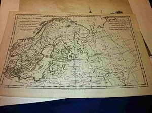 CARTE LE NORD DE L EUROPE conenant LE DANEMARK la NORVEGE la SUEDE et la LAPONIE