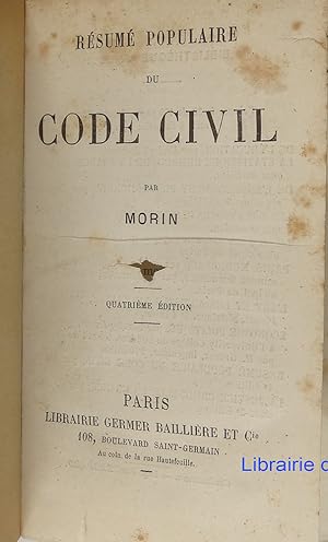 Résumé populaire du code civil De la justice criminelle en France