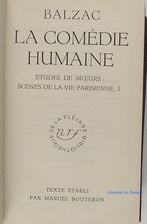Honoré Balzac Comédie Humaine études Moeurs Scènes - 