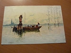 Venise-Venezia-Italie-CPA illustrée par F. Noretti-Barque de pêche