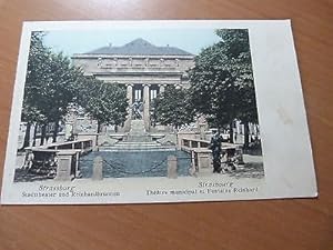 CPA-Strasbourg-Théatre municipal et fontaine Reinhard-Place Broglie-Alsace