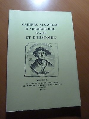 Cahiers alsaciens d'archéologie d'art et d'histoire. Tome XIX de 1975/76