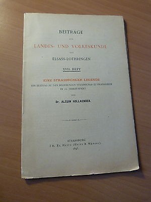 Une légende Strasbourgeoise-Alsace-Strasbourg-Eine strassburger legende-1893