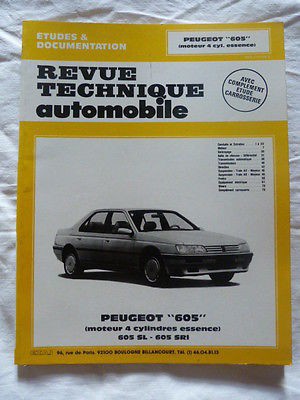 RTA-Revue technique automobile-Peugeot 605 ( mot. 4 cyl. essence) 605 SL-605 SRi