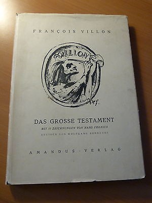 François Villon illustré par Hans Fronius-Das grosse Testament-1949