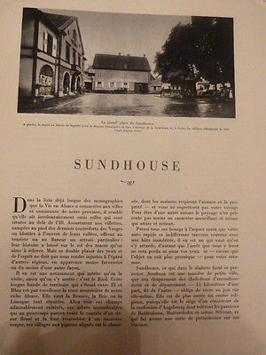 LA VIE EN ALSACE-Sundhouse-Autostrades Allemandes-Bataille de Wissembourg-1936