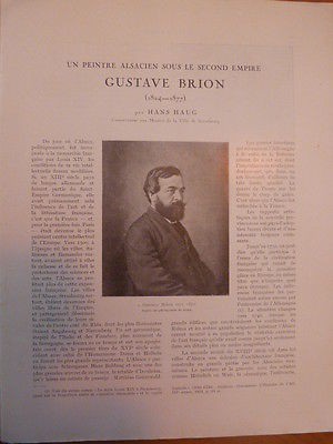 LA VIE EN ALSACE-Un peintre Alsacien sous le second empire: Gustave Brion-1925