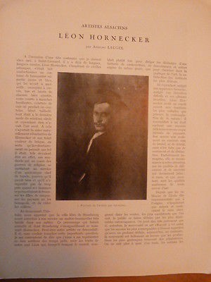 LA VIE EN ALSACE-Léon Hornecker--Verreries romaines-Gachot-M. Hubrecht-1924