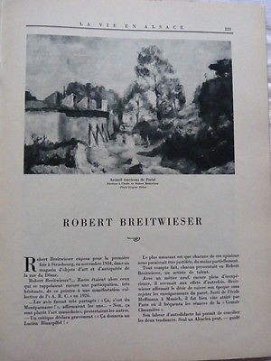 LA VIE EN ALSACE-Expo de 1937-Robert Breitwieser-Oeuvres sociales de Strasbourg