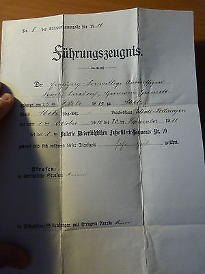 Militärpass u. Führungszeugniss-Certificat bonne conduite-Alsace-Strasbourg-1911