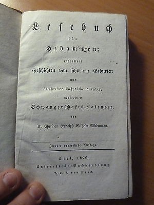 Accouchement-Lesebuch für hebammen-Geschichte von schweren Geburten-1826