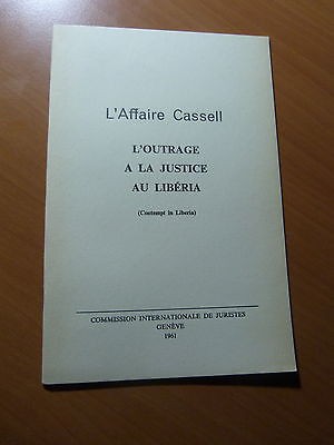 L'affaire Cassell-L'outrage à la justice au Libéria-Droit-Afrique-1961