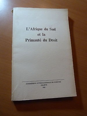 L'Afrique du Sud et la Primauté du Droit-1961