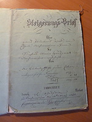 Alsace-Acte notarié de vente d'une forêt sur le ban de Riquewihr-1848