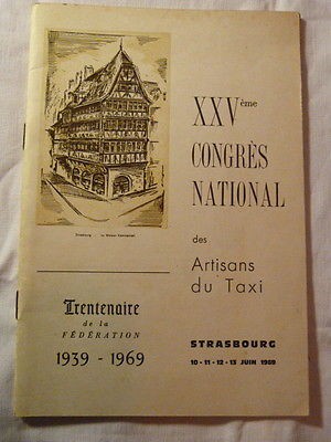 Alsace-Strasbourg-XXVème congrès national des artisans du Taxi-1939-1969