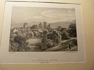 Alsace-Vosges du nord-Vue générale de Neuwiller près Bouxwiller-Saverne-Litho.