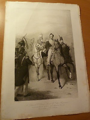 Le Duc d'Orléans reçoit à la barrière du trône le 1er Régiment de Hussards-1830