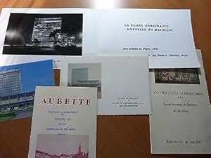 Lot de 5 documents relatifs à la maison du Bâtiment de Strasbourg-Alsace