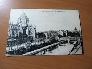 CPA. Strasbourg. La synagogue et l'Ill