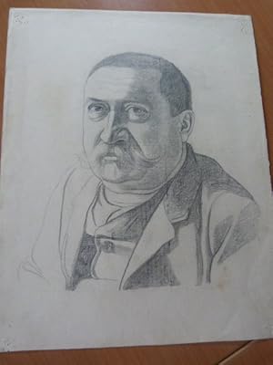 Auguste Dubois. Portrait d'un homme. Alsace. Gresswiller. Dessin