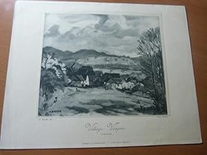 Albert Bayer. Village vosgien. Triembach au val. Alsace. Villé