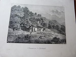 Alsace. Vosges. Chaumière à Fréland. Lithographie. Rothmuller