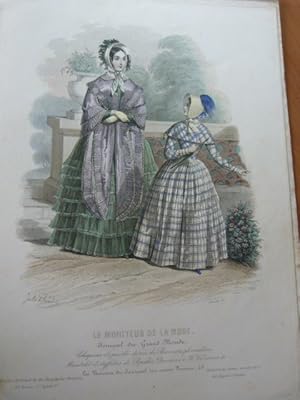 Fascicule + planche du journal "Le Moniteur de la Mode" 2ème année. 1844