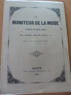 Fascicule + planche du journal "Le Moniteur de la Mode" . 30 juillet 1844.