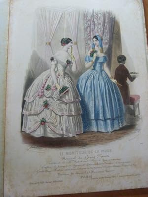 Fascicule + planche du journal "Le Moniteur de la Mode" 30 mai 1844.