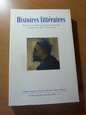 Histoires littéraires N° 4-Littérature française du XIXe et XXe siècles