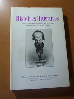 Histoires littéraires N° 9-Littérature française du XIXe et XXe siècles