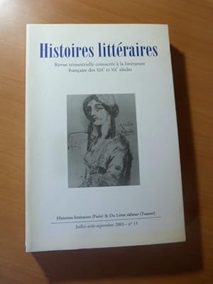 Histoires littéraires N° 15-Littérature française du XIXe et XXe siècles