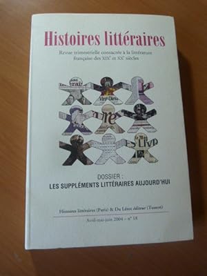 Histoires littéraires N° 18-Littérature française du XIXe et XXe siècles