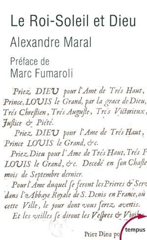 Le Roi-Soleil et Dieu : essai sur la religion de Louis XIV