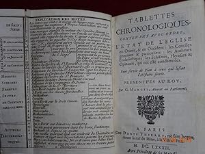 Tablettes Chronologiques, Contenant avec ordre, L'Etat de l'Eglise en Orient, & en Occident : les...