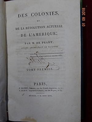 Des Colonies et de la Révolution actuelle de l'Amérique.