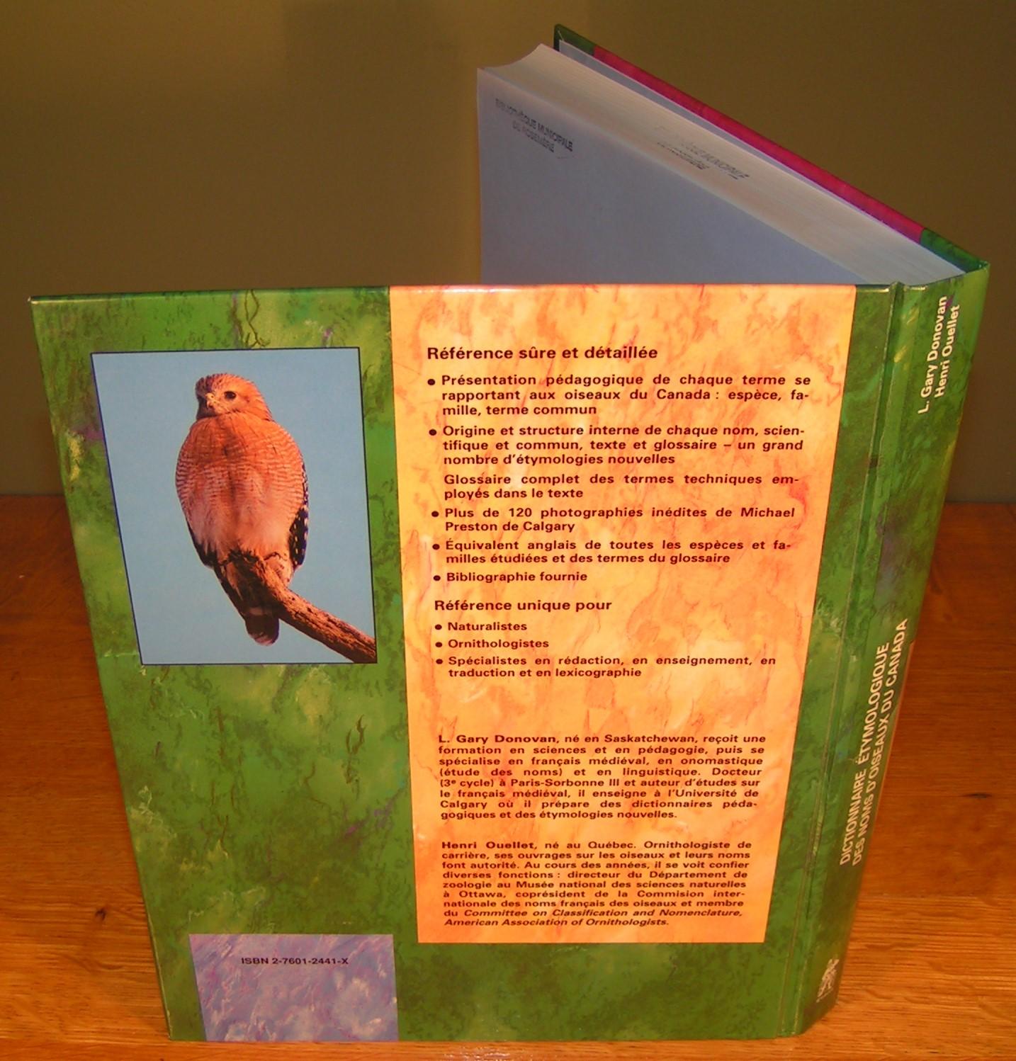 Dictionnaire étymologique Des Noms Doiseaux