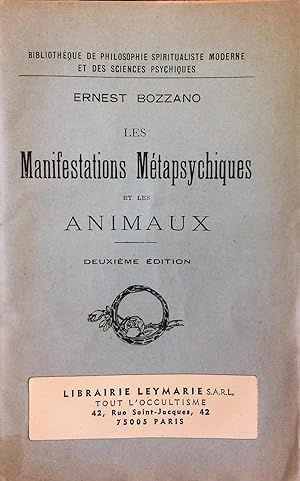 Les Manifestations Métapsychiques et les animaux