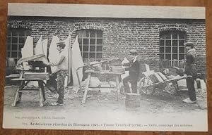 Carte Postale Ardoisières réunies de Rimogne 1905   Fosse Truffy-Pierku   Taille, comptage des ar...