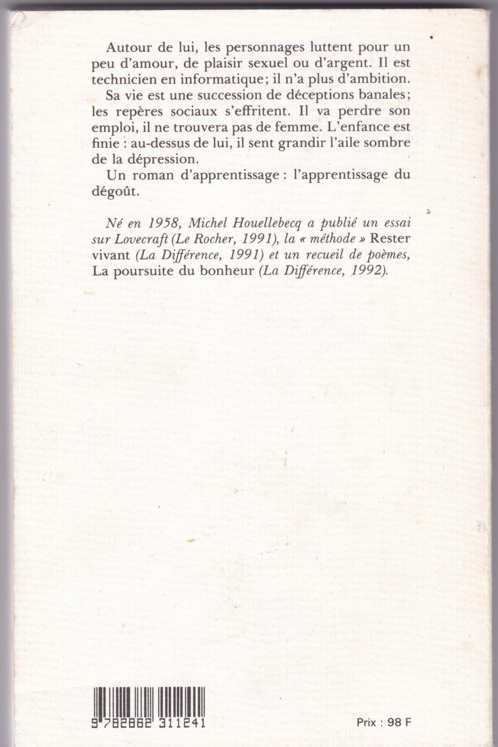 Extension du domaine de la lutte by Michel Houellebecq