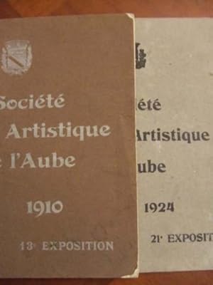 2 CATALOGUES de lexposition de la Sté Artistique de lAube, 1910 et 1924