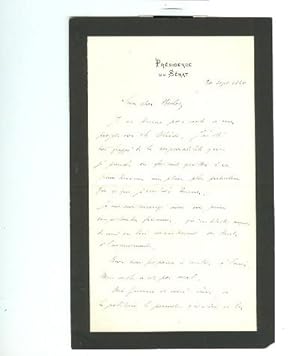 Lettre autographe 20 septembre 1880