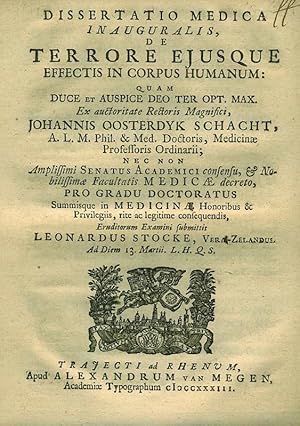 Dissertatio medica inauguralis, de terrore ejusque effectis in corpus humanum.