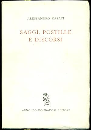 SAGGI, POSTILLE E DISCORSI., Commemorazione tenuta il 5 dicembre 1955 al Circolo della Stampa di ...